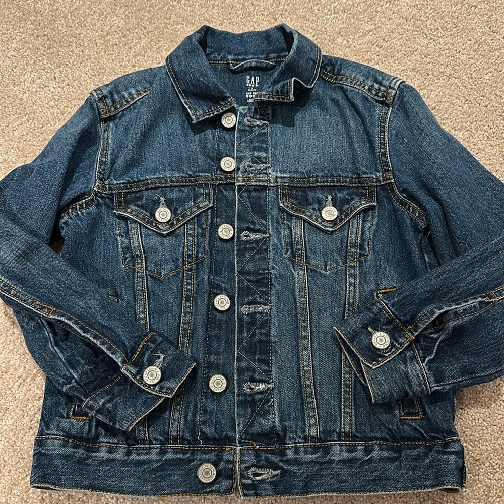 Gap kids denim jean jacket size small regular blue